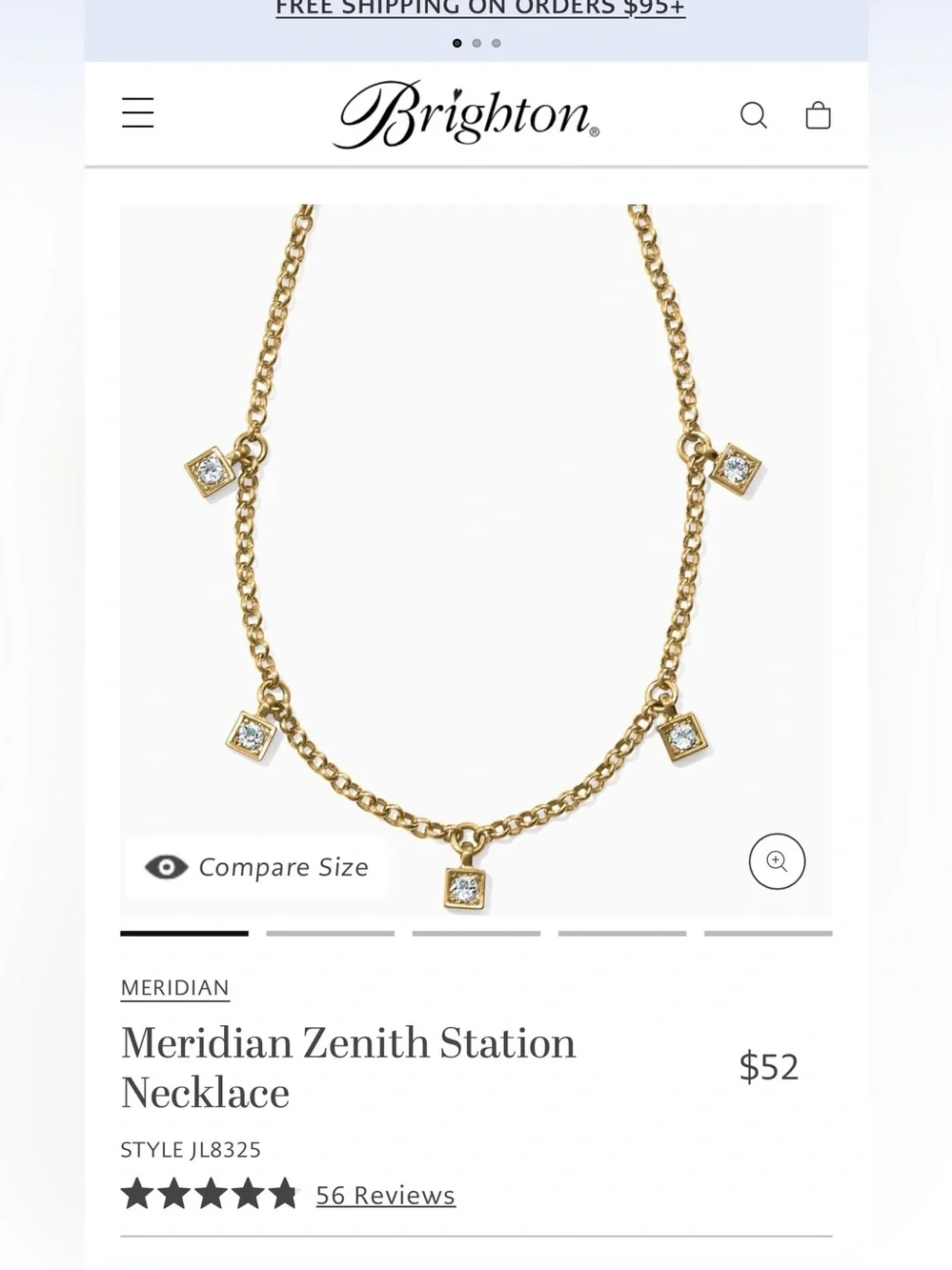 Brighton Meridian Zenith Station Necklance NWT!!